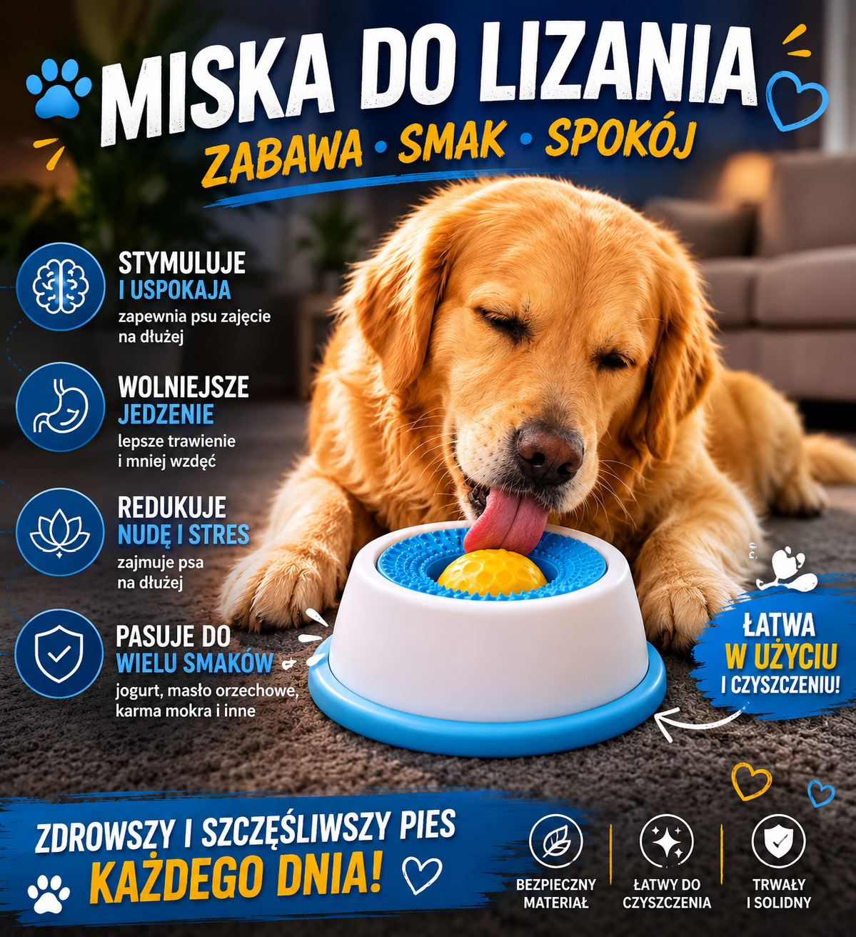 🐾 LickiBall - Interaktywna Miska do Lizania dla Psów i Kotów