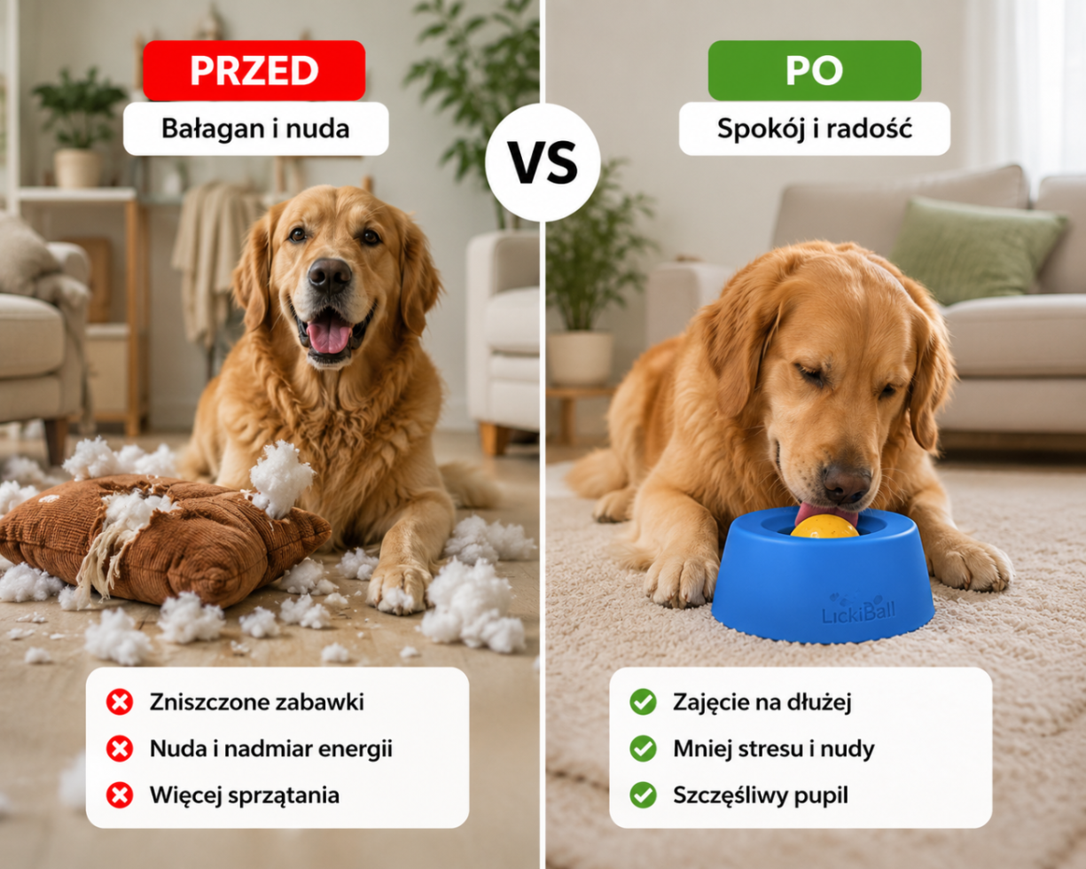 🐾 LickiBall - Interaktywna Miska do Lizania dla Psów i Kotów