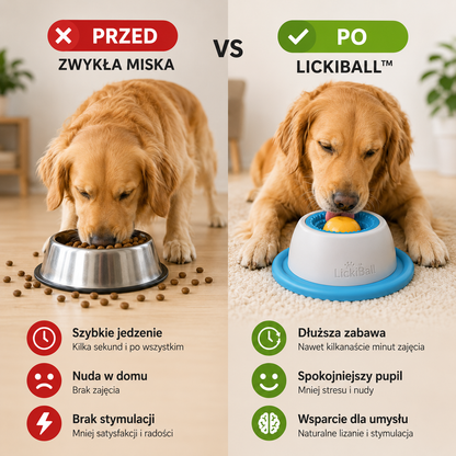 🐾 LickiBall - Interaktywna Miska do Lizania dla Psów i Kotów